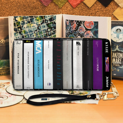 Kylie Minogue Albums Cassette Vintage Leather Long Wallet