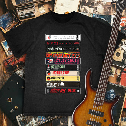Mötley Crüe Albums Cassette Retro Collection Premium Unisex T-Shirt