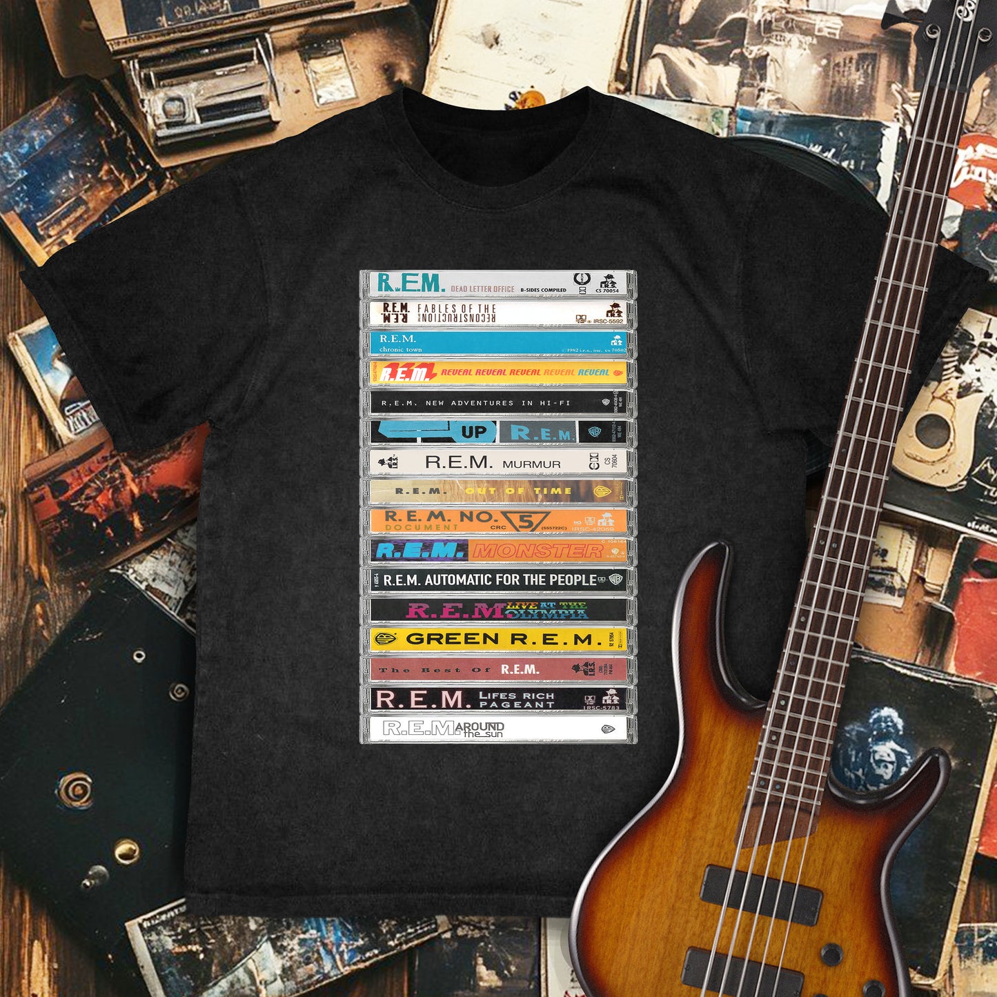 R.E.M Albums Cassette Retro Collection Premium Unisex T-Shirt