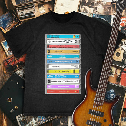 The Beatles Albums Cassette Retro Collection Premium Unisex T-Shirt