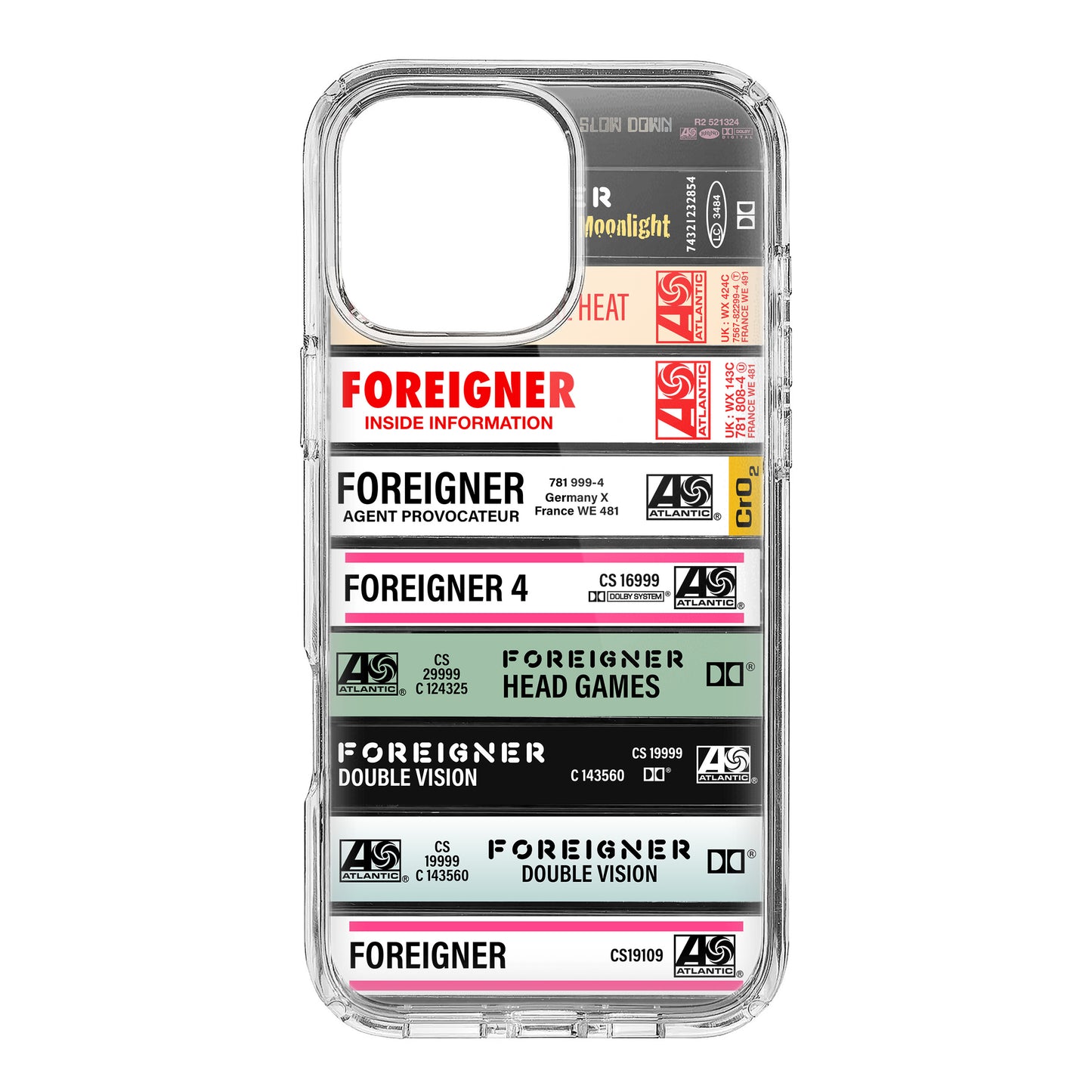 Foreigner Albums Cassette Collection Retro Phone Case