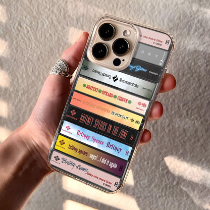 Britney Spears Albums Cassette Collection Retro Phone Case