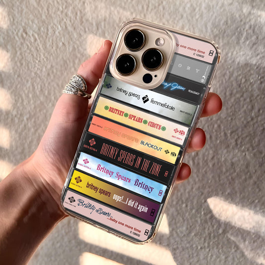 Britney Spears Albums Cassette Collection Retro Phone Case
