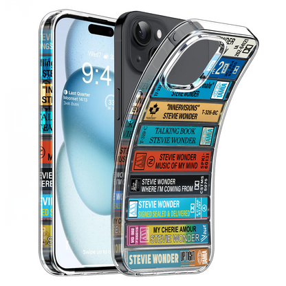 Stevie Wonder Albums Cassette Collection Retro Phone Case