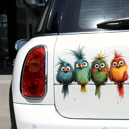 Cute Funny Birds Vinyl Decal Decorations