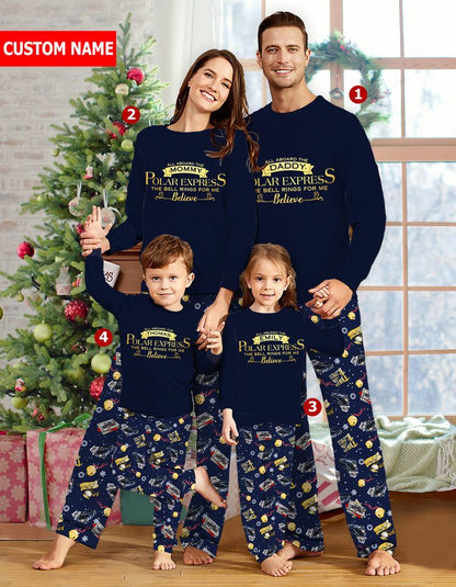 Custom The Polar Express Inspired Pajamas Set Family Matching Pajamas Set - Version 8