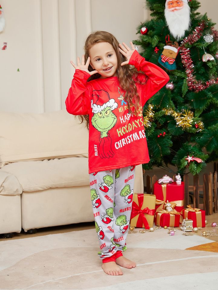 Funny Grinch Pajamas Set Family Matching Pajamas Set