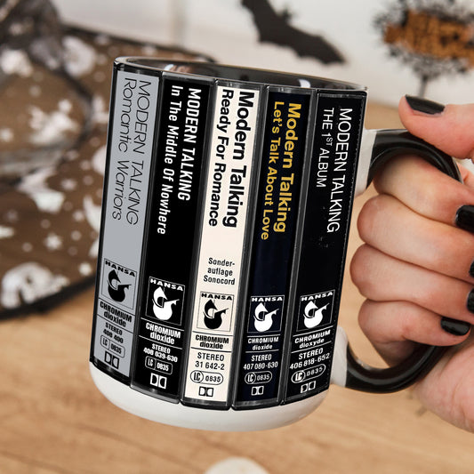 Modern Talking Albums Cassette Collection Retro Accent Edge-to-Edge Printed Mug