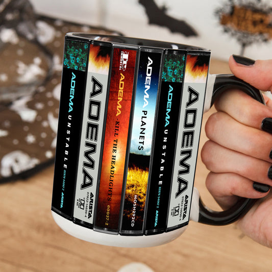 Adema Albums Cassette Collection Retro Accent Edge-to-Edge Printed Mug