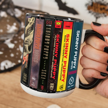 Skinny Puppy Albums Cassette Collection Retro Accent Edge-to-Edge Printed Mug