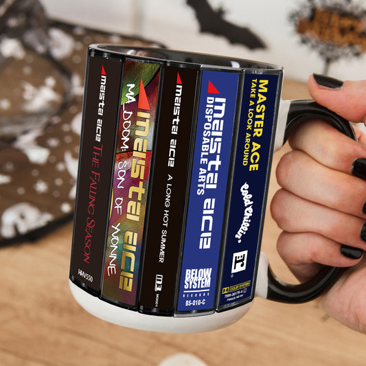 Masta Ace Albums Cassette Collection Retro Accent Edge-to-Edge Printed Mug