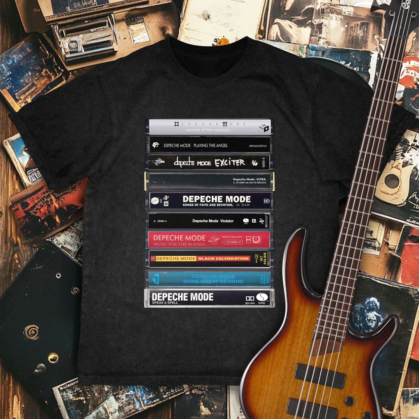 Depeche Mode Albums Cassette Retro Collection Premium Unisex T-Shirt
