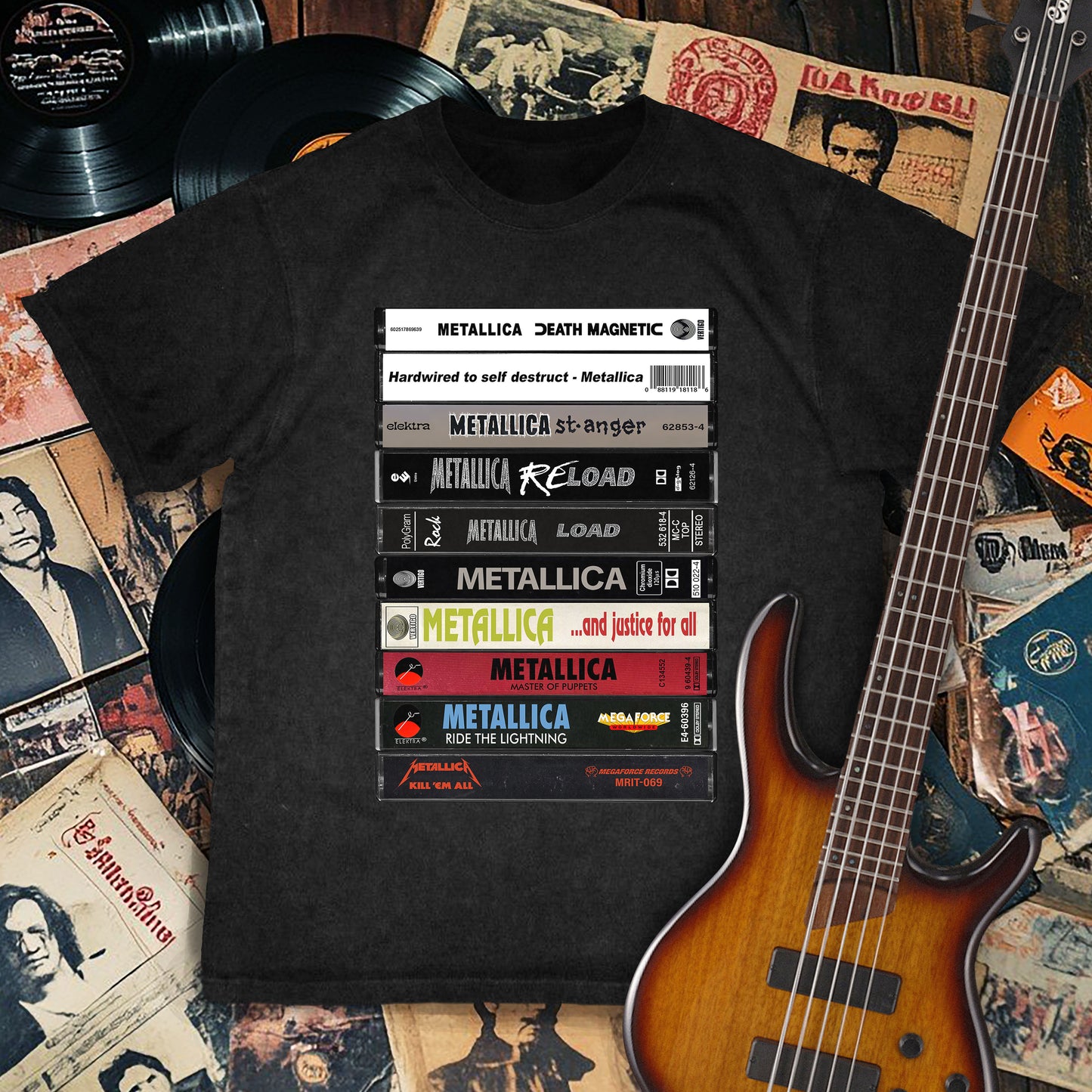 Metallica Albums Cassette Retro Collection Premium Unisex T-Shirt
