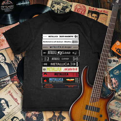 Metallica Albums Cassette Retro Collection Premium Unisex T-Shirt