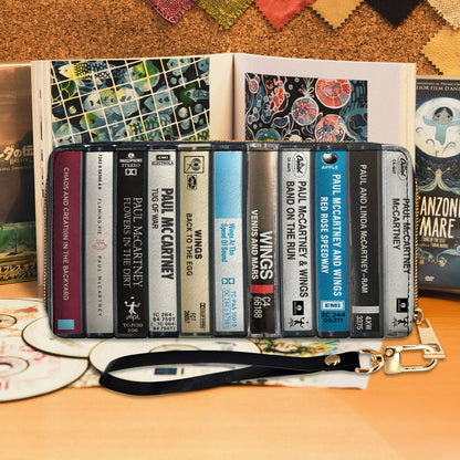 Paul McCartney Albums Cassette Vintage Leather Long Wallet