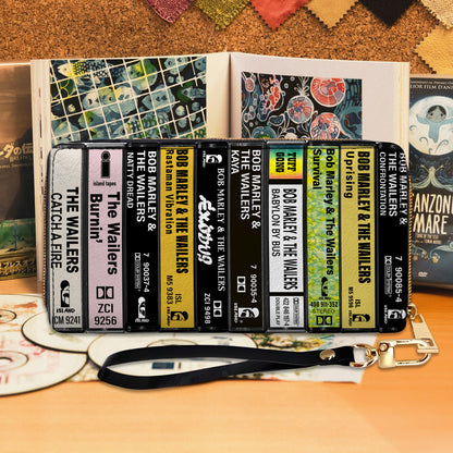 Bob Marley Albums Cassette Vintage Leather Long Wallet