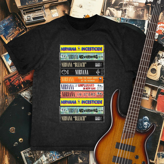 Nirvana Albums Cassette Retro Collection Premium Unisex T-Shirt
