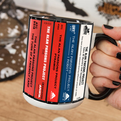 The Alan Parsons Project Albums Cassette Collection Retro Accent Edge-to-Edge Printed Mug