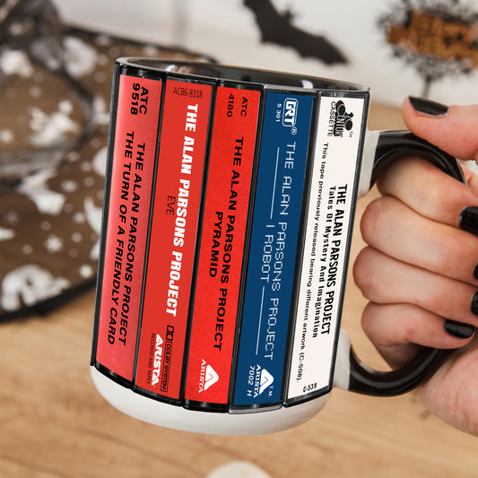 The Alan Parsons Project Albums Cassette Collection Retro Accent Edge-to-Edge Printed Mug