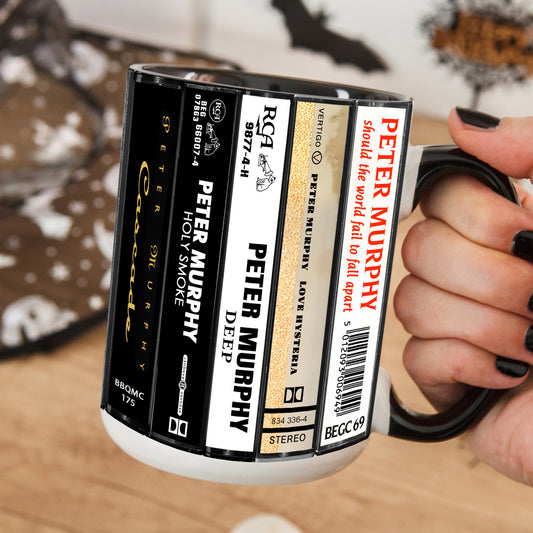 Peter Murphy Albums Cassette Collection Retro Accent Edge-to-Edge Printed Mug