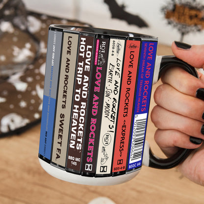 Love and Rockets Albums Cassette Collection Retro Accent Edge-to-Edge Printed Mug