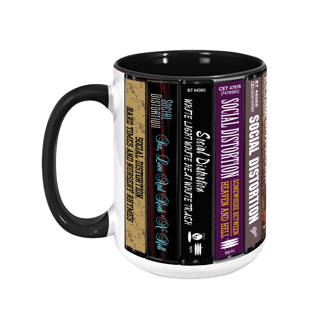 Social Distortion Albums Cassette Collection Retro Accent Edge-to-Edge Printed Mug