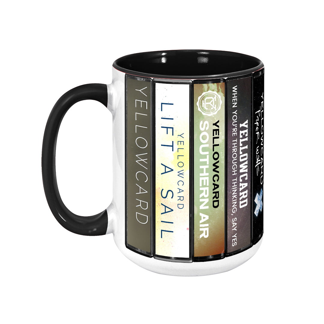 Yellowcard Albums Cassette Collection Retro Accent Edge-to-Edge Printed Mug