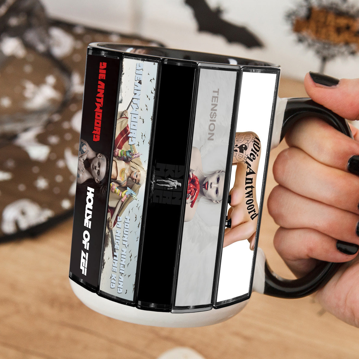 Die Antwoord Albums Cassette Collection Retro Accent Mug