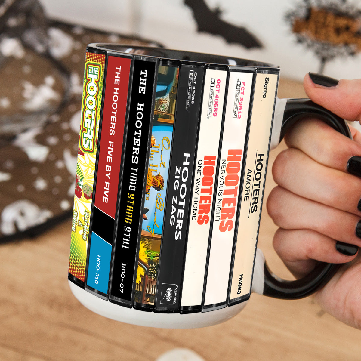 The Hooters Albums Cassette Collection Retro Accent Mug
