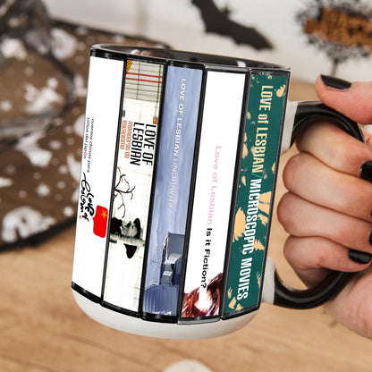 Love of Lesbian Albums Cassette Collection Retro Accent Mug