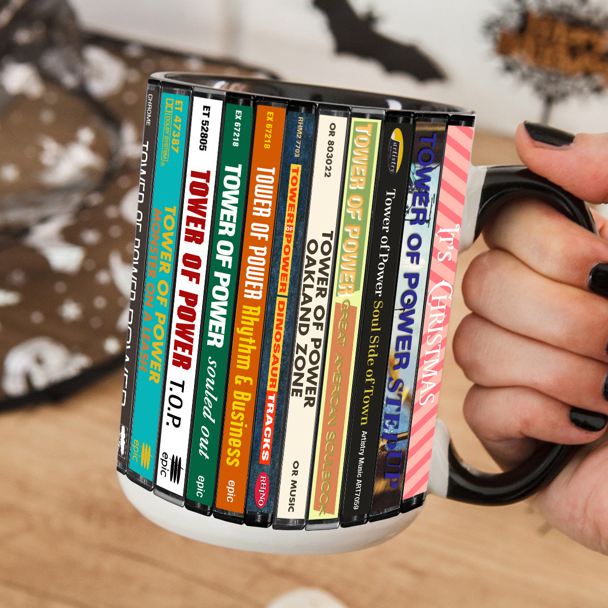 Tower of Power Albums Cassette Collection Retro Accent Mug