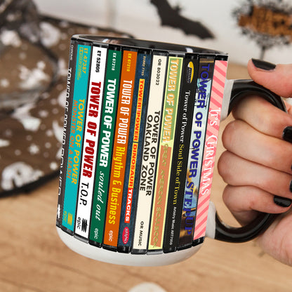 Tower of Power Albums Cassette Collection Retro Accent Mug