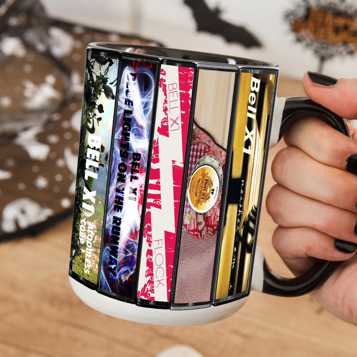 Bell X1 Albums Cassette Collection Retro Accent Mug
