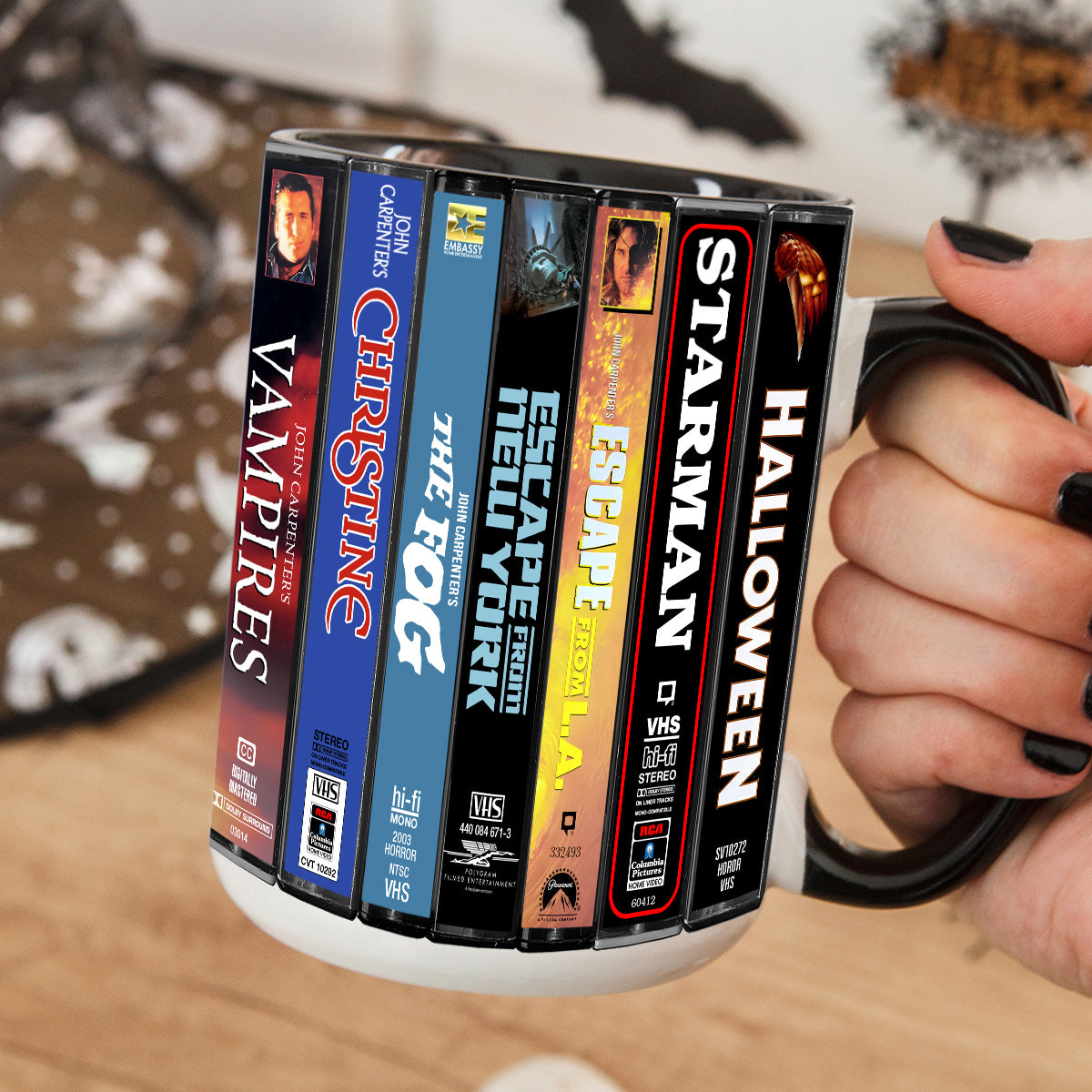 VHS Tape John Carpenter Movies Nostalgic Accent Mug
