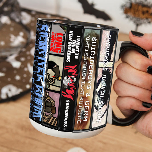 Suicideboys Albums Cassette Collection Retro Accent Mug