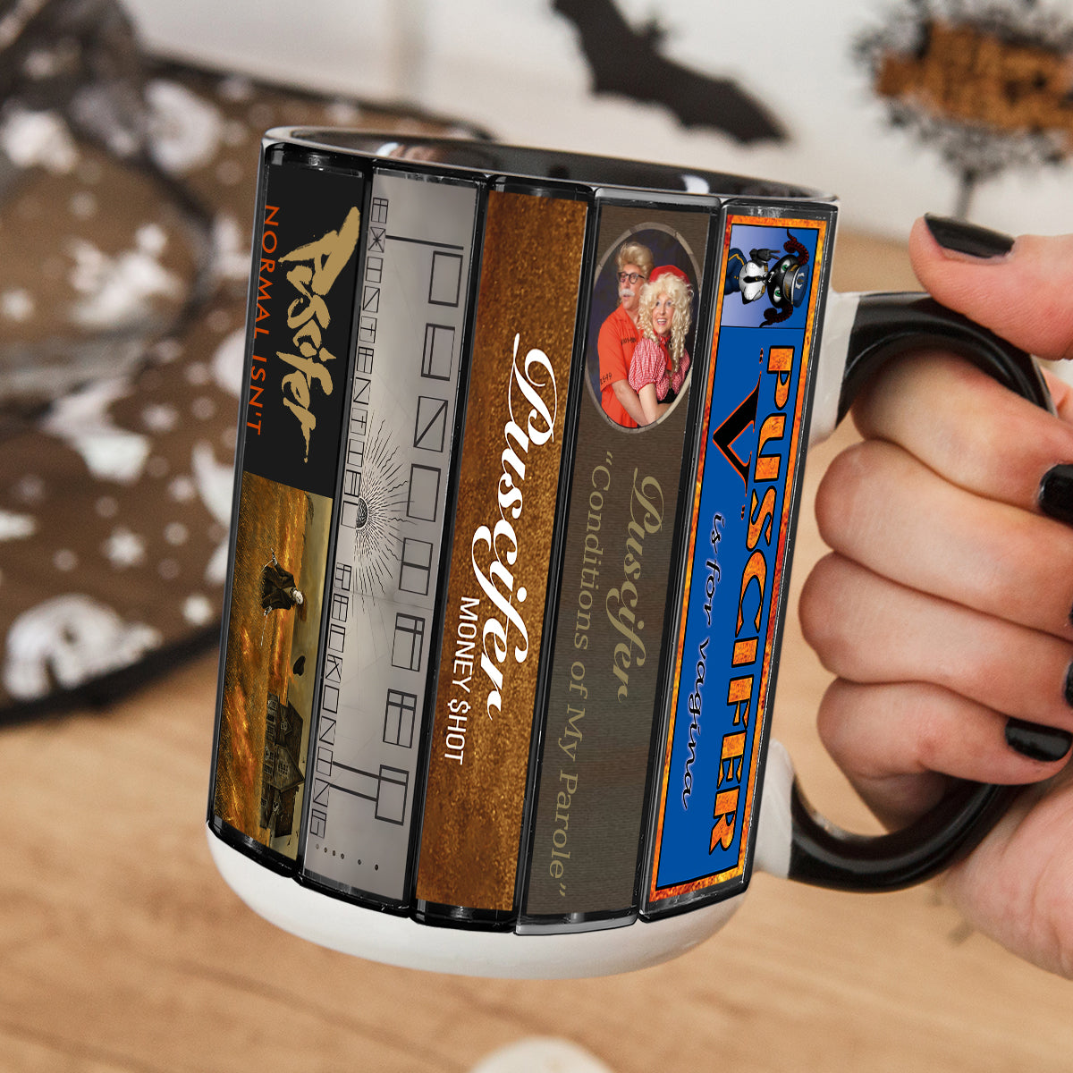 Puscifer Albums Cassette Collection Retro Accent Mug