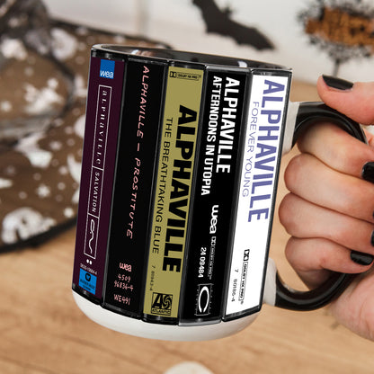 Alphaville Albums Cassette Collection Retro Accent Mug