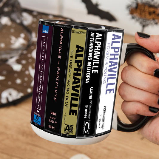 Alphaville Albums Cassette Collection Retro Accent Mug