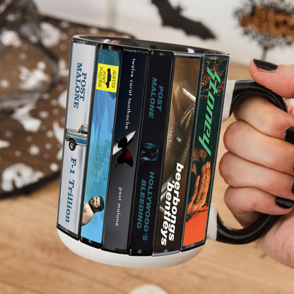 Post Malone Albums Cassette Collection Retro Accent Mug