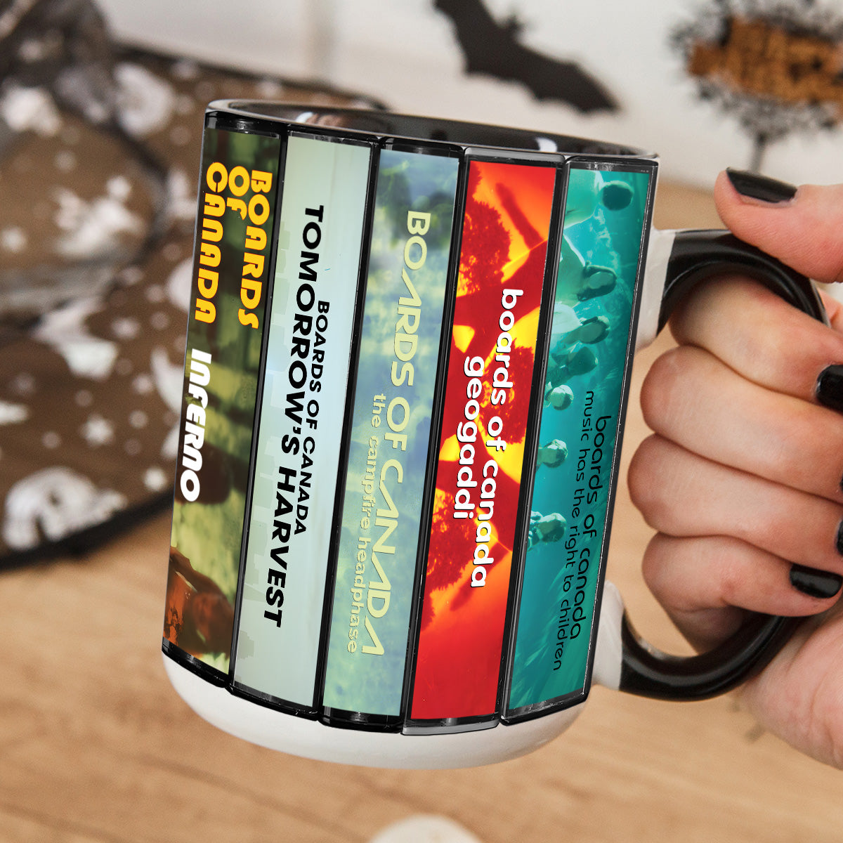 Boards of Canada Albums Cassette Collection Retro Accent Mug