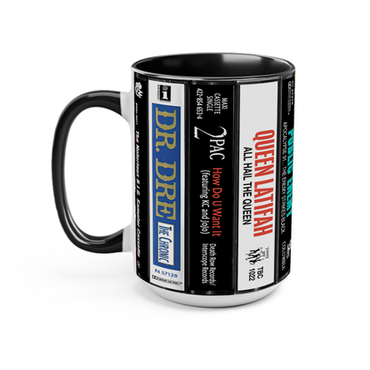 Hip Hop Tapes Cassette Collection Retro Accent Edge-to-Edge Printed Mug