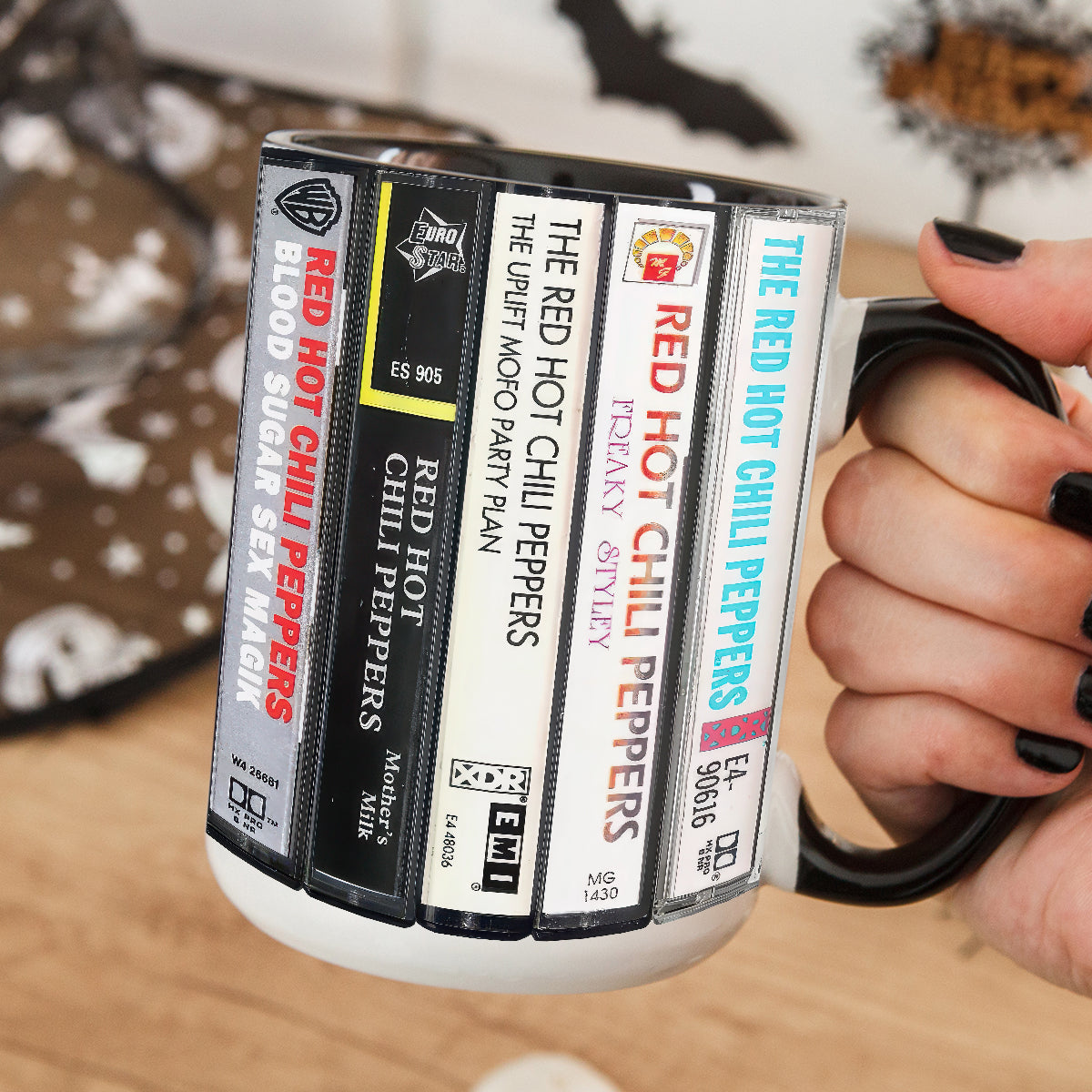 Red Hot Chilli Peppers Albums Cassette Retro Collection Accent Mug