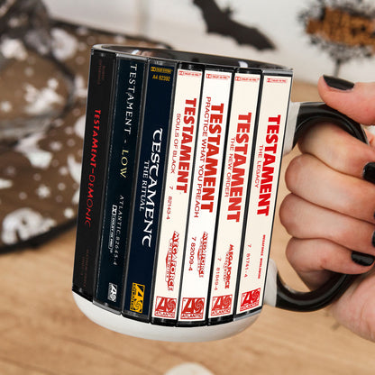 Testament Albums Cassette Collection Retro Accent Mug