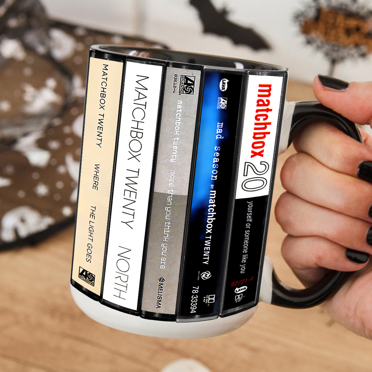 Matchbox Twenty Albums Cassette Collection Retro Accent Edge-to-Edge Printed Mug