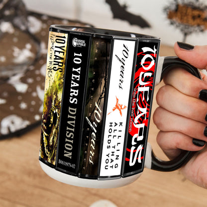 10 Years Albums Cassette Collection Retro Accent Mug
