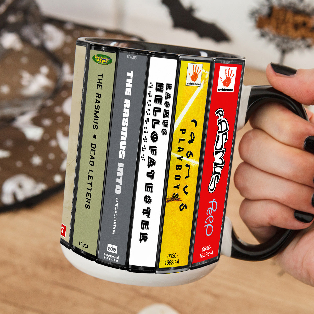 The Rasmus Albums Cassette Collection Retro Accent Mug