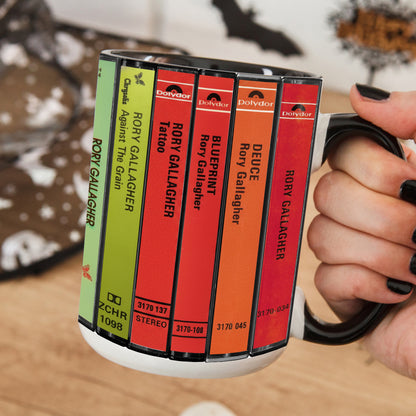 Rory Gallagher Albums Cassette Collection Retro Accent Mug
