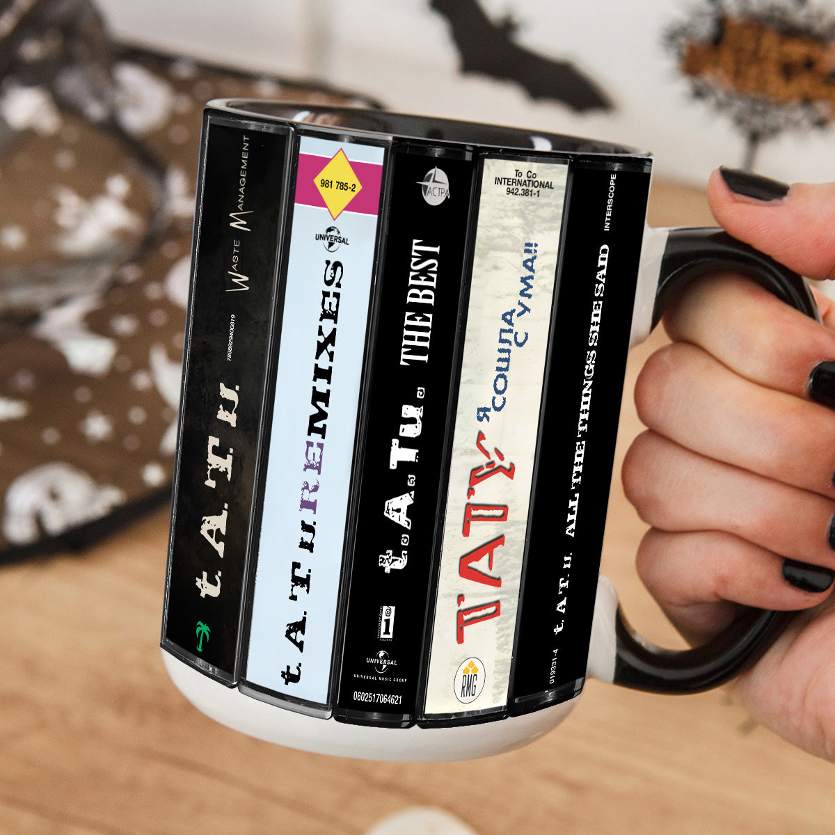 t.A.T.u. Albums Cassette Collection Retro Accent Mug