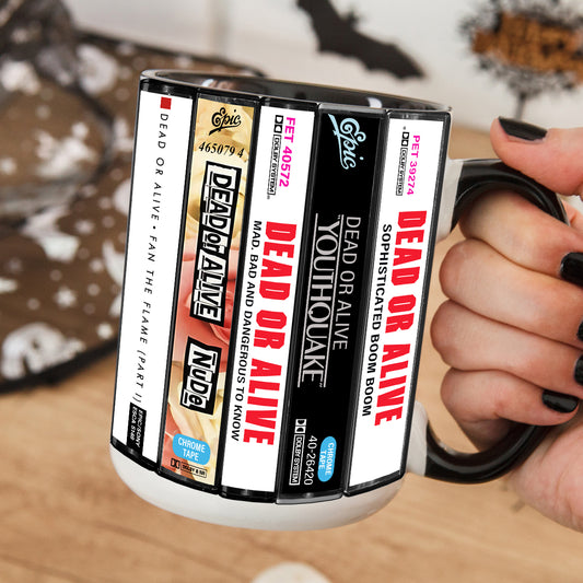 Dead or Alive  Albums Cassette Collection Retro Accent Edge-to-Edge Printed Mug