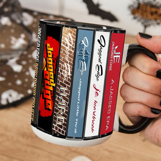Jagged Edge Albums Cassette Collection Retro Accent Mug